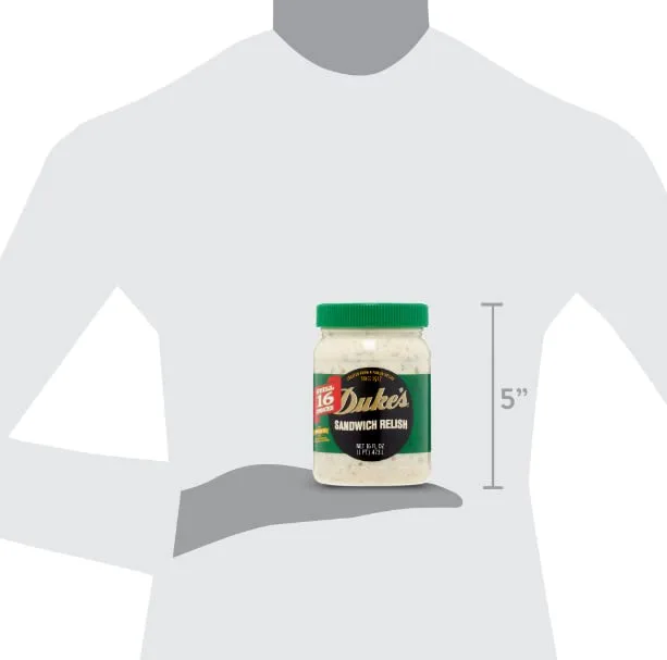 Duke's Sandwich Relish, 16 oz, (3 pack)