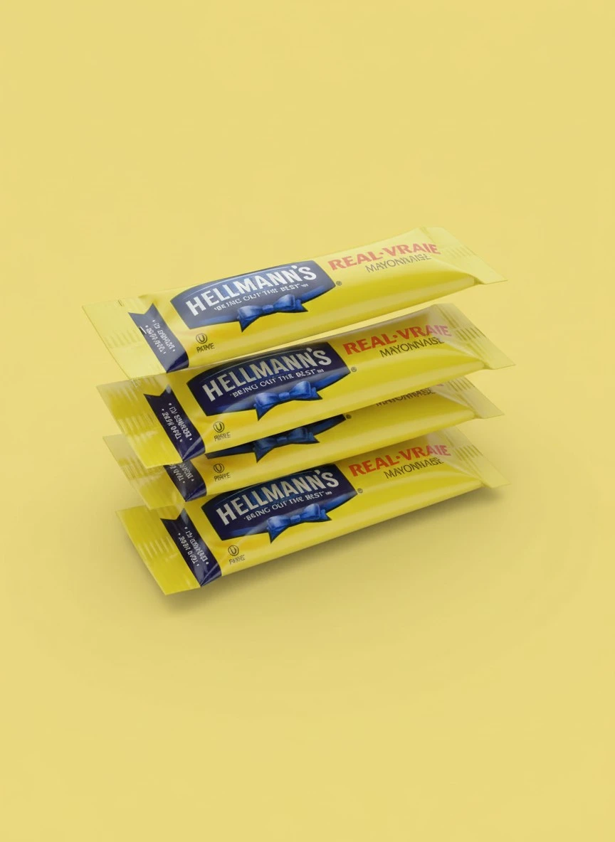 75 Individual Hellmann's Mayo Packets-Great For Work/School; Always Fresh!