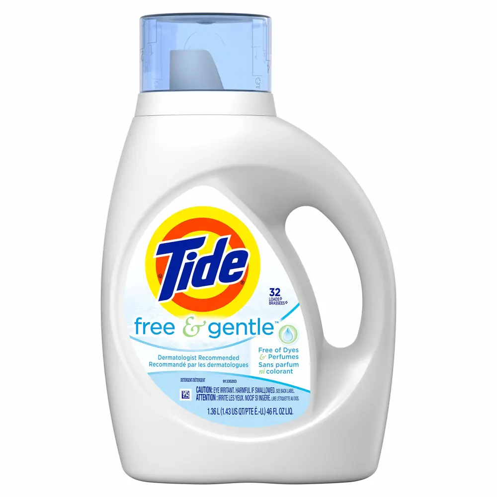 Tide Free & Gentle Laundry Detergent Liquid Soap, 32 Loads 46 Fl Oz