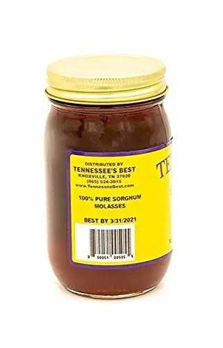 Smoky Mountain Southern Style Sorghum | 100% Pure Sorghum Molasses- 20 Oz Resealable Glass Jar