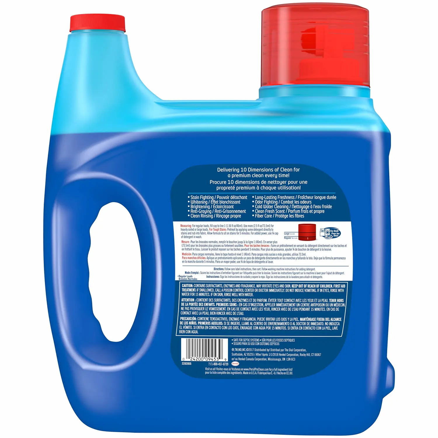 Persil ProClean Power-Liquid Laundry Detergent, Intense Fresh, 150 Fluid Ounces, 96 Loads