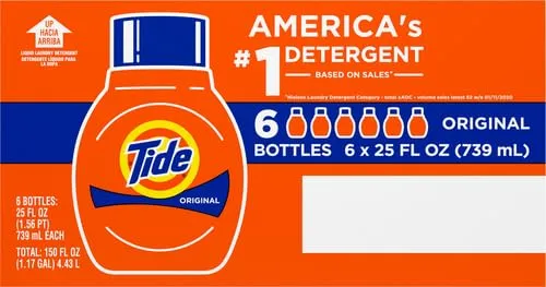Tide 760838 Liquid Laundry Detergent, Original, 16 Loads, 25 fl oz