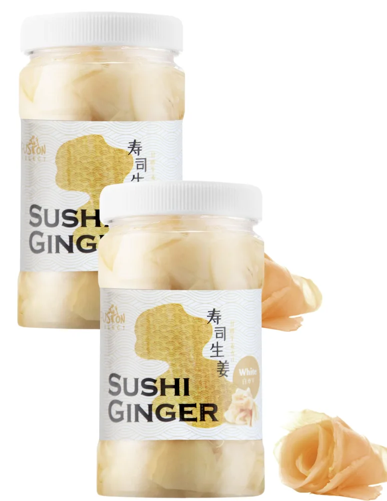 Fusion Select 2 Packs Sushi Ginger - Natural Sliced Gari, Pickled Ginger for Sushi - No MSG, Non-GMO - Spicy, Sour, Sweet & Salty Taste Notes - Side Dish For Sashimi, Sushi Ingredients - 12oz