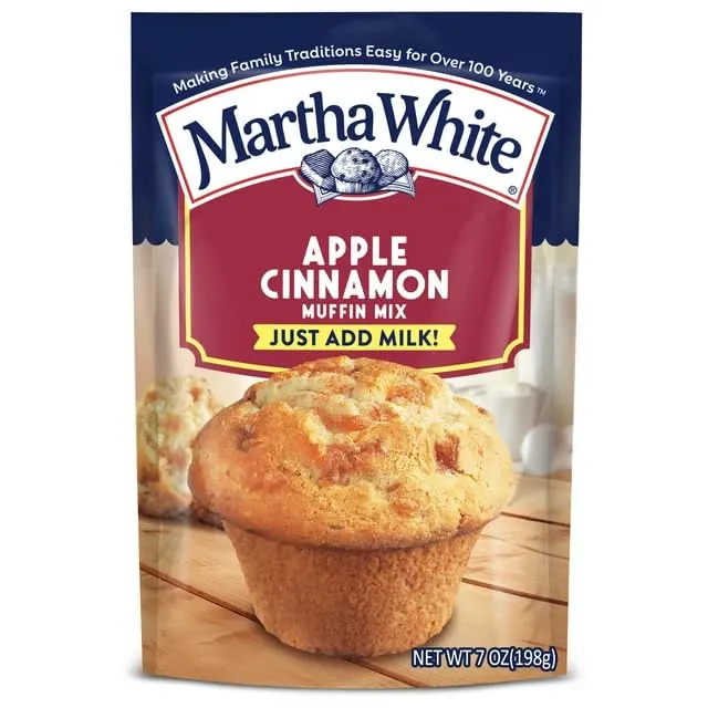 Martha White Muffin Mix Apple Cinnamon 7.0 oz. (Pack of 6)