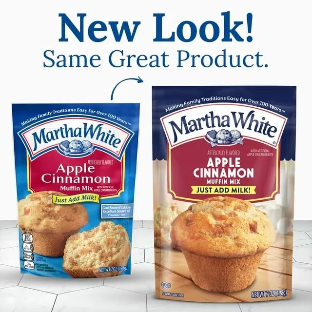 Martha White Muffin Mix Apple Cinnamon 7.0 oz. (Pack of 6)