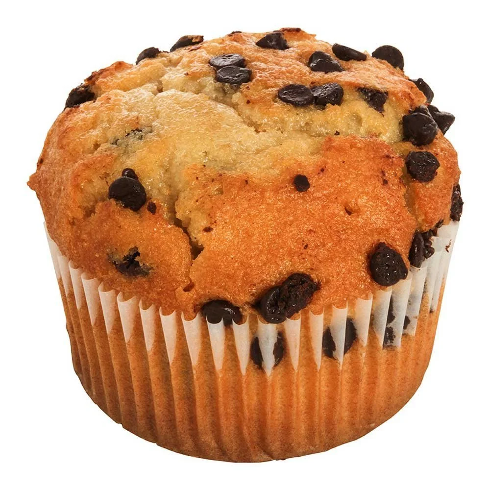 Otis Spunkmeyer Delicious Essentials Chocolate Chip Muffin, 4 Ounce -- 24 per case.