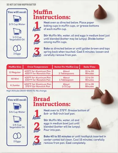 Betty Crocker Chocolate Chip Muffin and Quick Bread Mix, 14.75 oz.