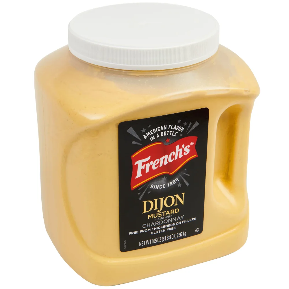 French's Dijon Mustard, 105 oz - One 105 Ounce Bottle of Dijon Mustard with Chardonnay, Perfect for Creating Signature Sides and Entree Recipes