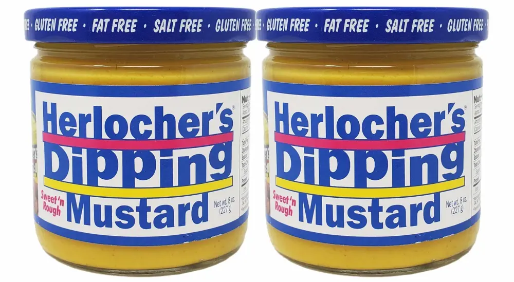 Herlocher's Dipping Mustard, Two 8 oz. Jars