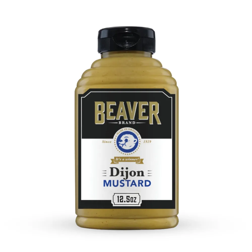 Beaver Traditionally Hot Dijon Mustard, 12.5 oz squeeze bottle