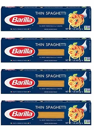 Barilla Thin Spaghetti - 16 fl oz (Pack of 4)