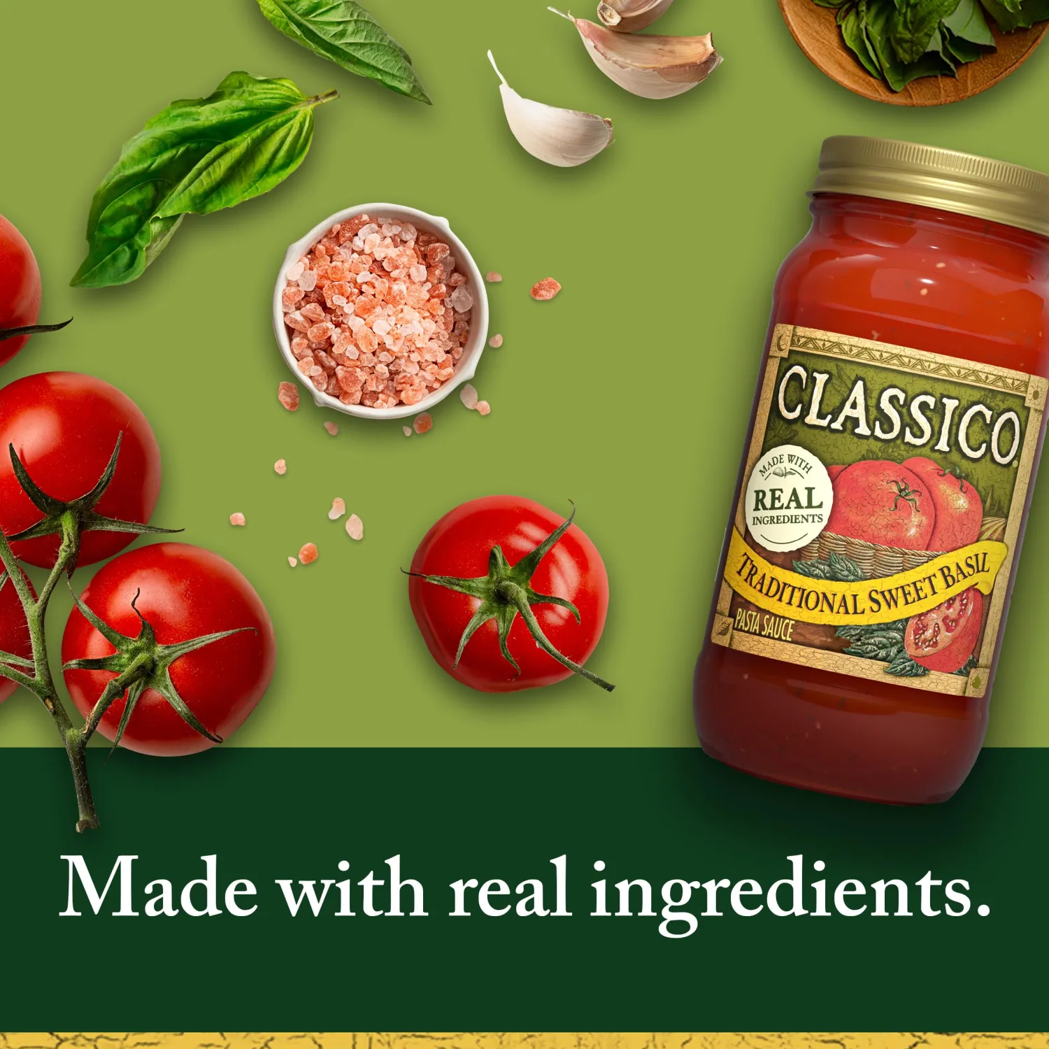 Classico Traditional Sweet Basil Tomato Spaghetti Pasta Sauce (24 Oz Jar)