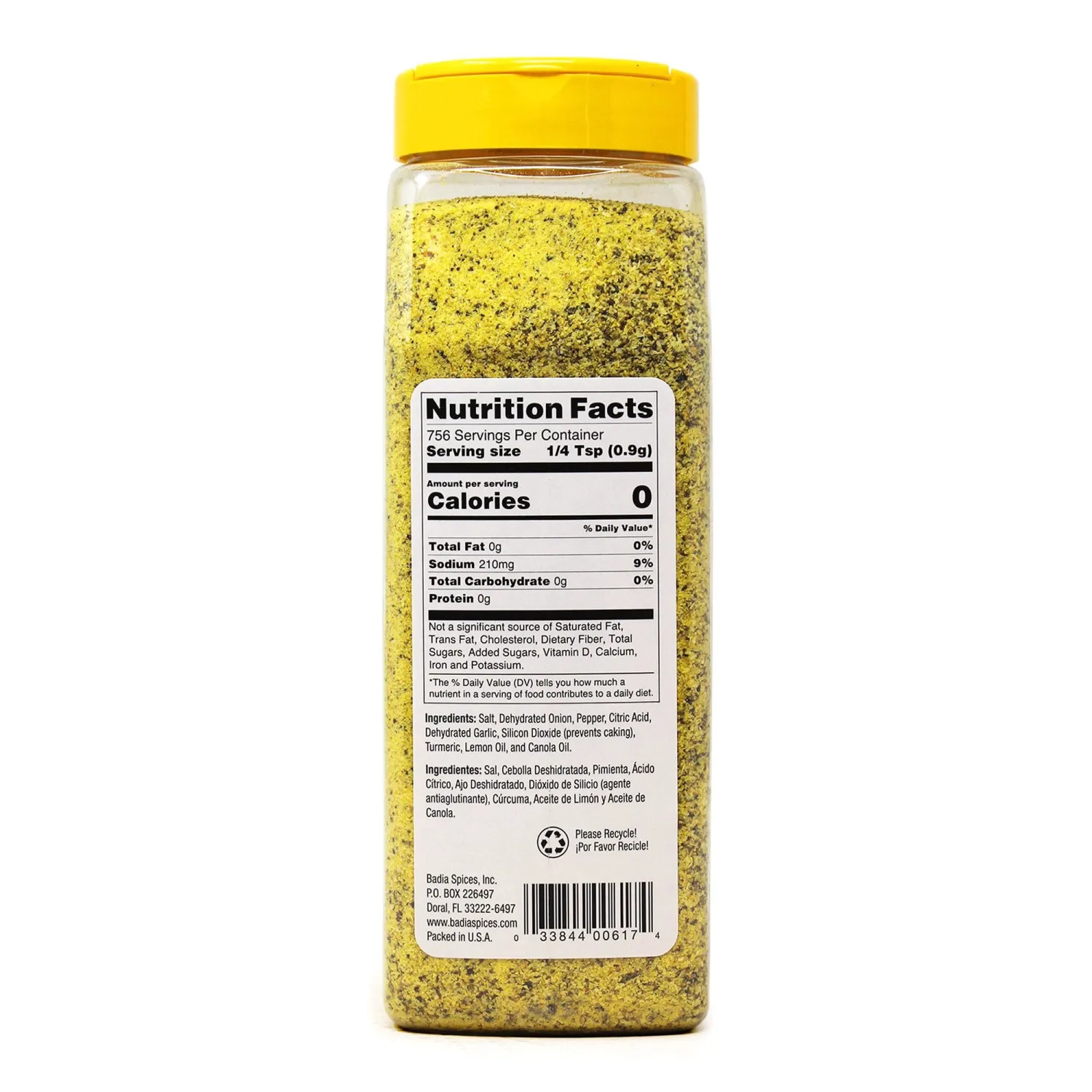 Badia Lemon Pepper (Pimlenta Limon) 1.5 lbs.