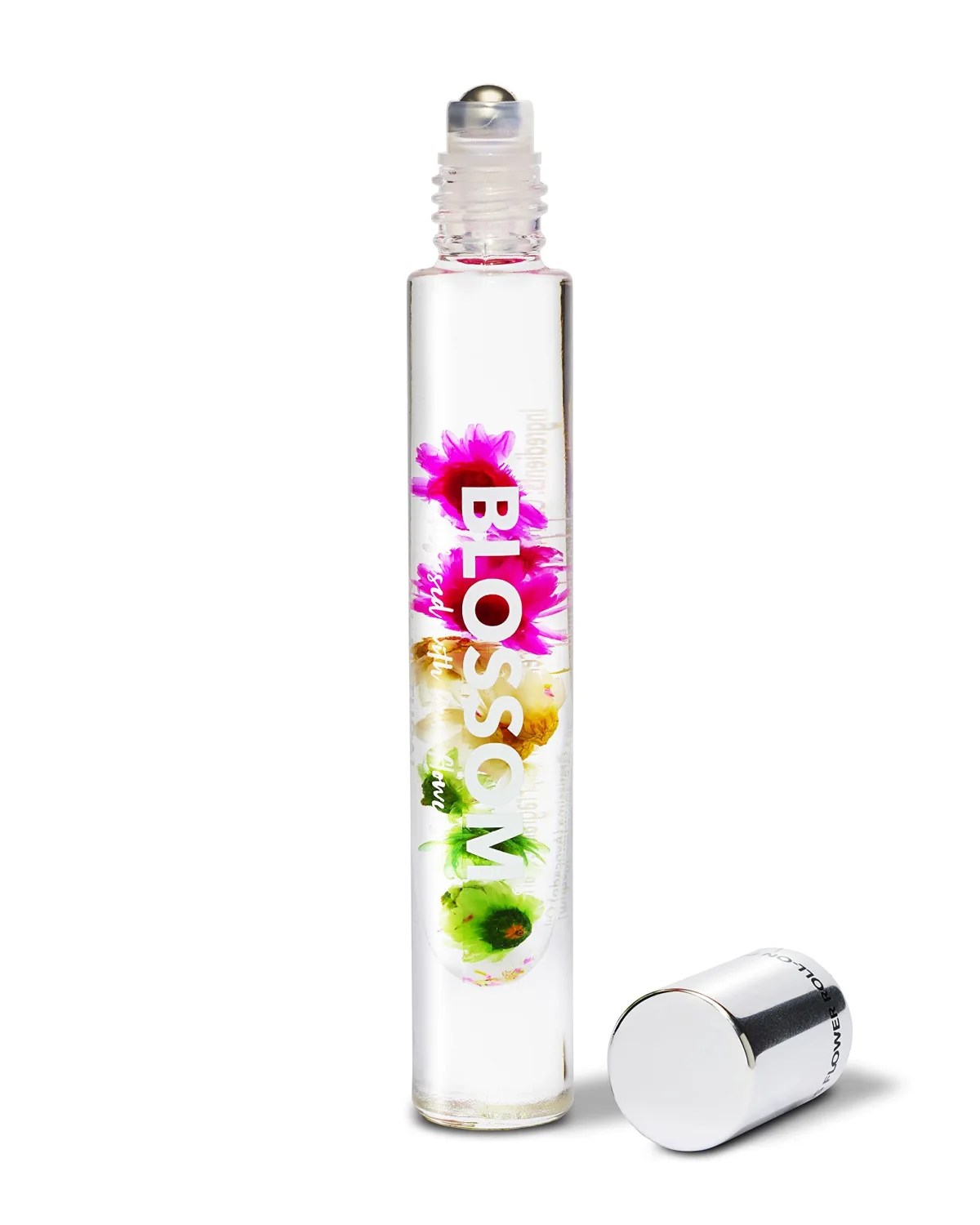 Blossom Roll on Rollerball Perfume Oil, Natural Ingredients, Essential Oils, Infused with Real Flowers, Made in USA, 0.20 fl. oz./5.9 ml, (Lemon, Bergamot, Violet, White Musk), Classic Cactus Flower
