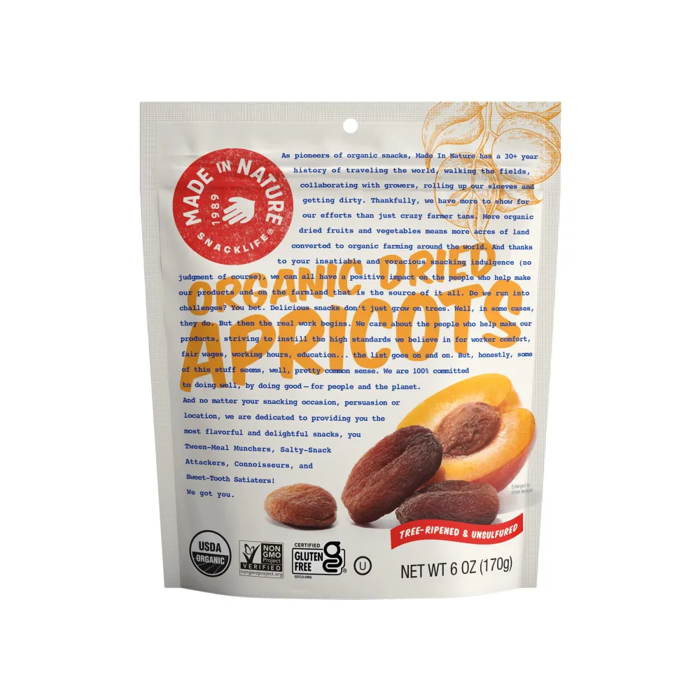 Made In Nature Organic Dried Apricots, 6 Oz