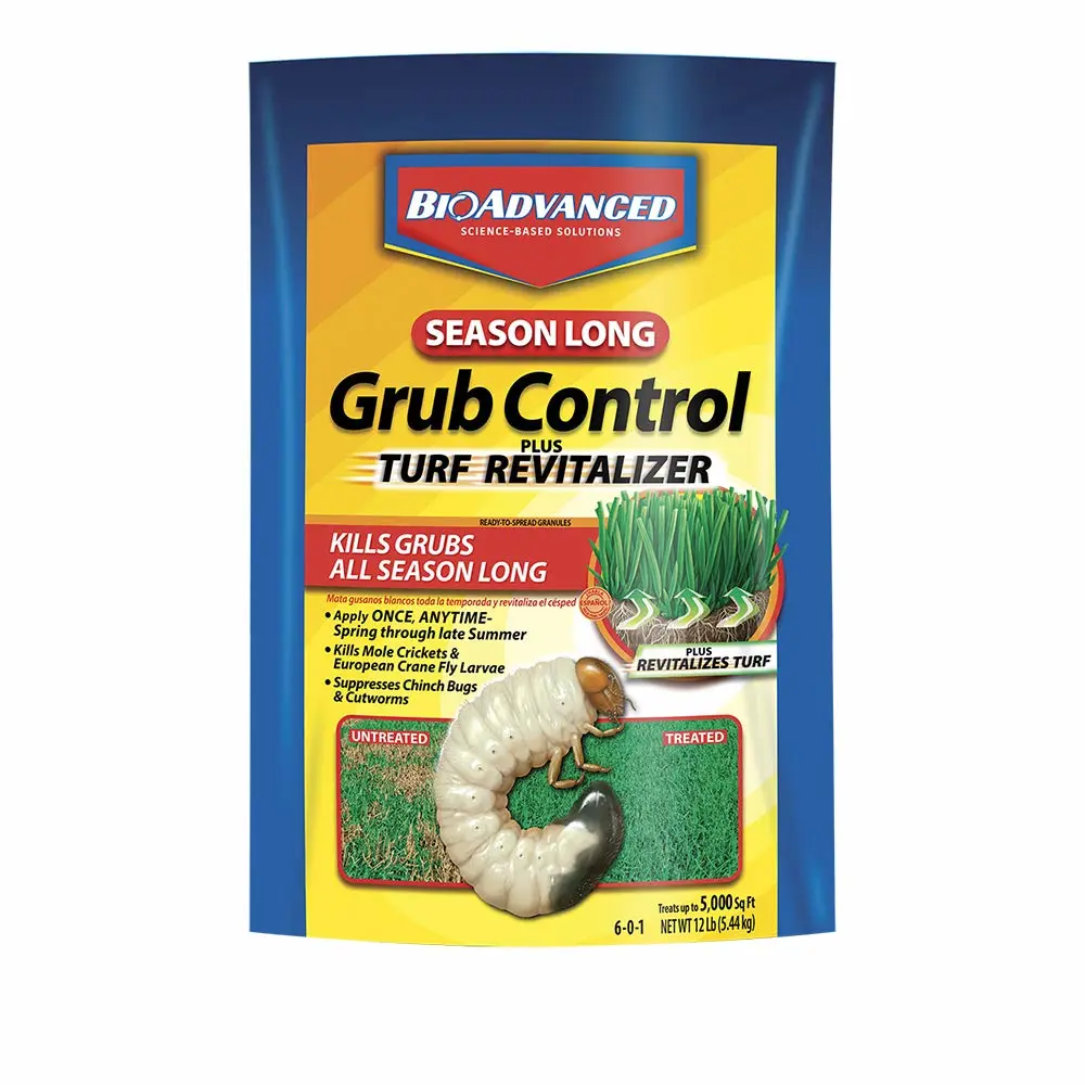 BioAdvanced Season Long Grub Control Plus Turf Revitalizer, Granules, 12 lb