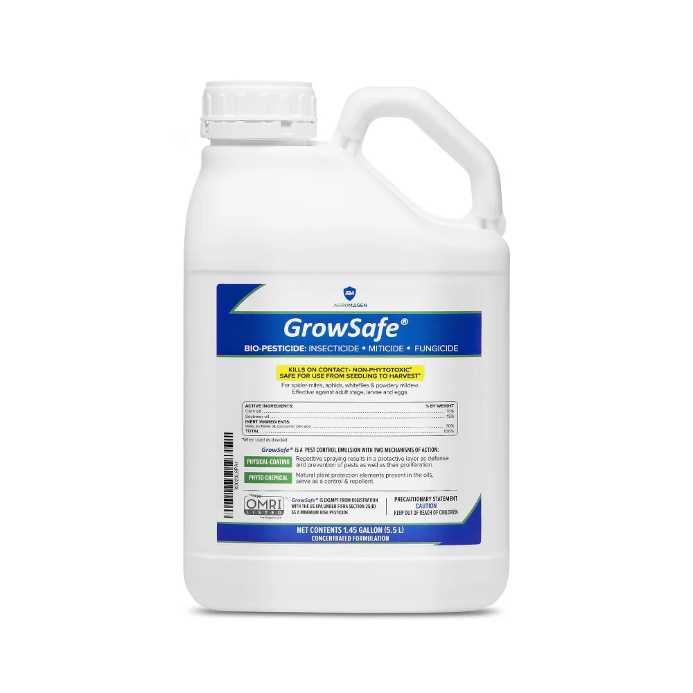 AgroMagen, GrowSafe Bio-Pesticide, Organic Natural Miticide, Fungicide and Insecticide, (1.45 Gallon)