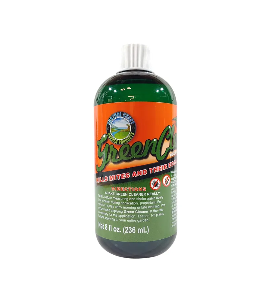 Green Cleaner 8 Ounce - all Natural Pesticide - Exterminates Broad Mites and Russet Mites - Soybean Oil Based