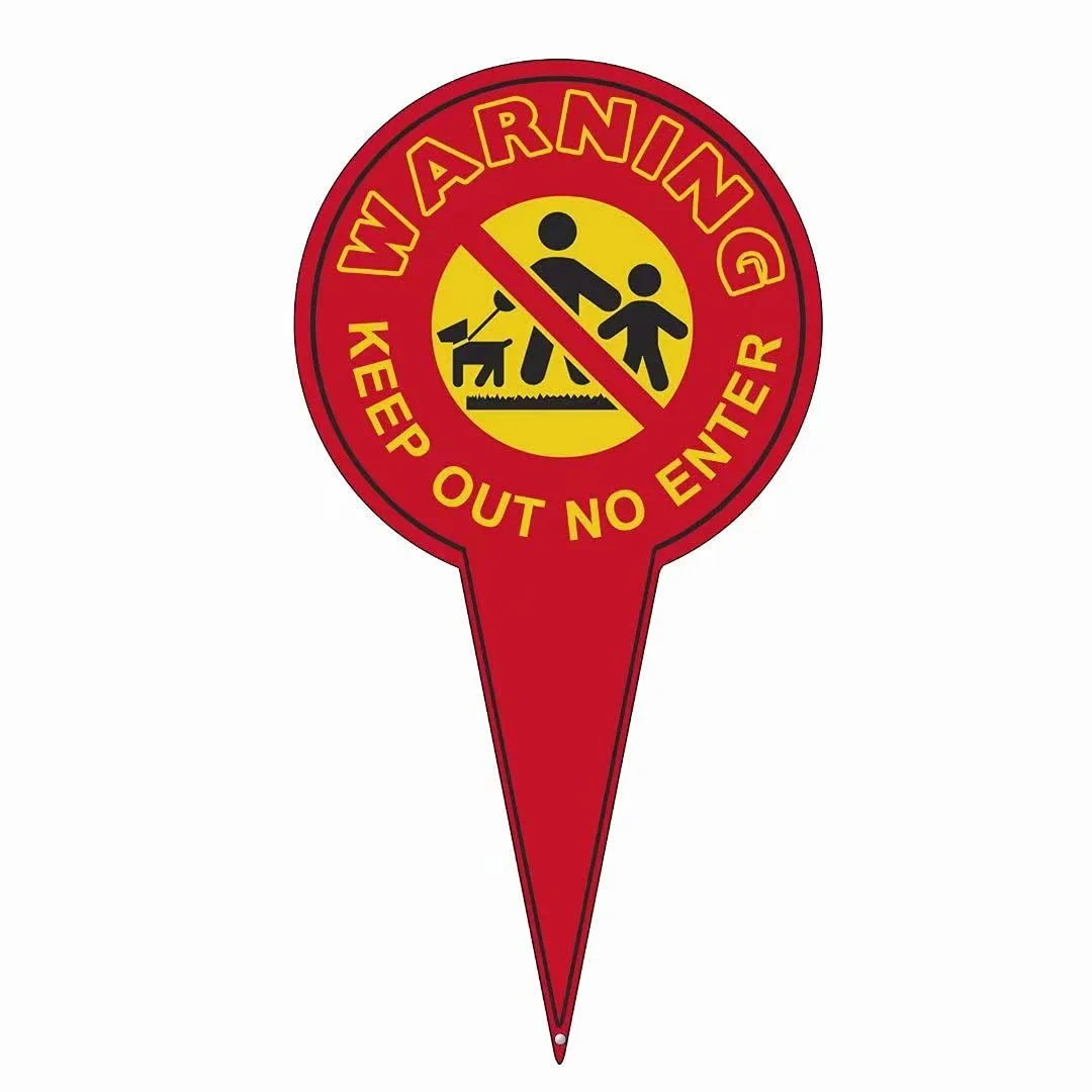Warning -Keep Out No Enter Metal Yard Sign,Pesticide Application,Protect Your Dog & Other Pets