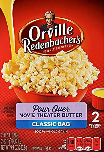 Orville Redenbacher's Pour Over Movie Theater Butter 2 Count Classic Bag (3 Boxes - 6 TOTAL Bags)