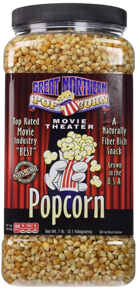 Yellow Popcorn Kernels - 7lb Jug of Non-GMO Premium Gourmet Popcorn - For Microwave, Stovetop, or Popping Machine by Great Northern Popcorn