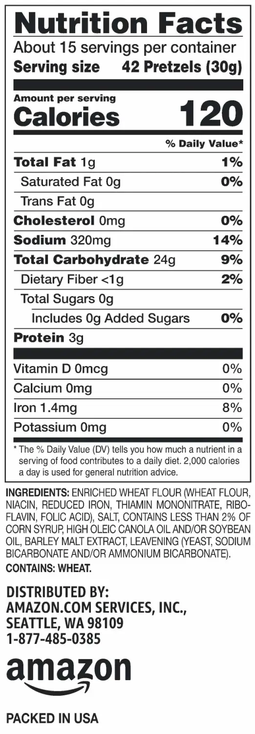 Amazon Brand - Happy Belly Lightly-Salted Pretzel Sticks, 16 ounce (Pack of 1)