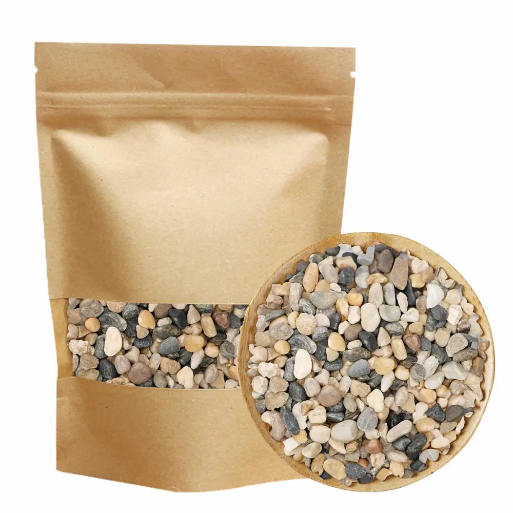 River Rocks Stones Natural Decorative Mixed Color Pebbles Fish Tank Gravel Small Garden Rocks Soil Cover for Aquariums, Landscaping, Vase Fillers, Succulent, Tillandsia, Cactus, Terrarium Plants 2.2lb