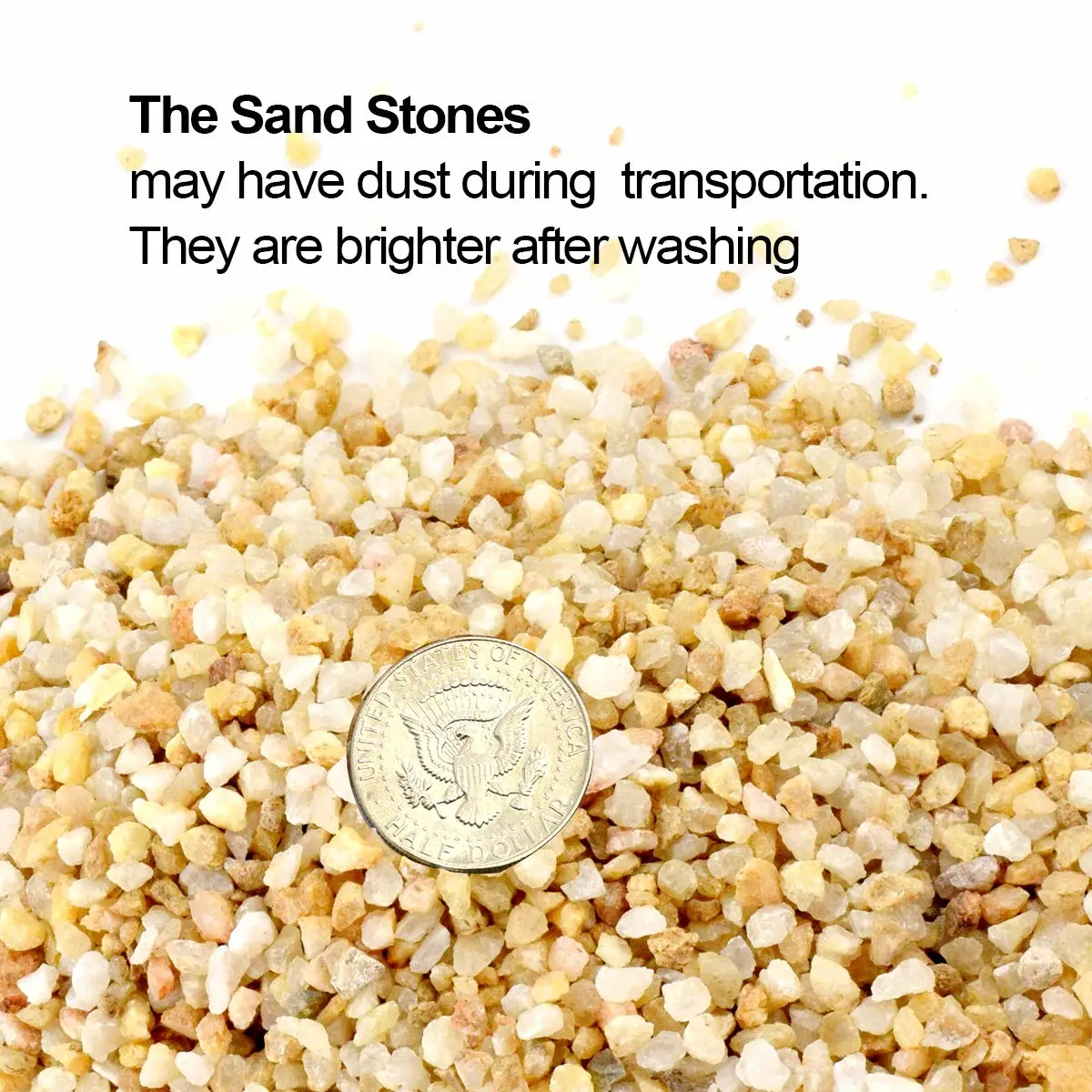 TOYPOPOR Coarse Silica Sand 2.2lb for Bonsai Cacti Succulent and Carnivorous Plant Mix