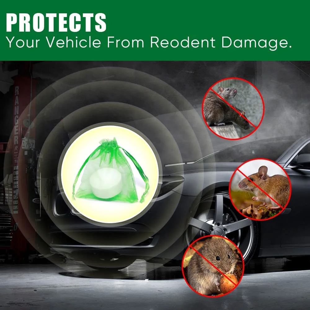 SEEKBIT 5 Pack Rodent Repellent Peppermint Oil to Repels Mice and Rats Squirrel and Other Rodents for Home Garages RV Closets Trucks Car Engines, Mouse Deterrent for Keep Mice Out