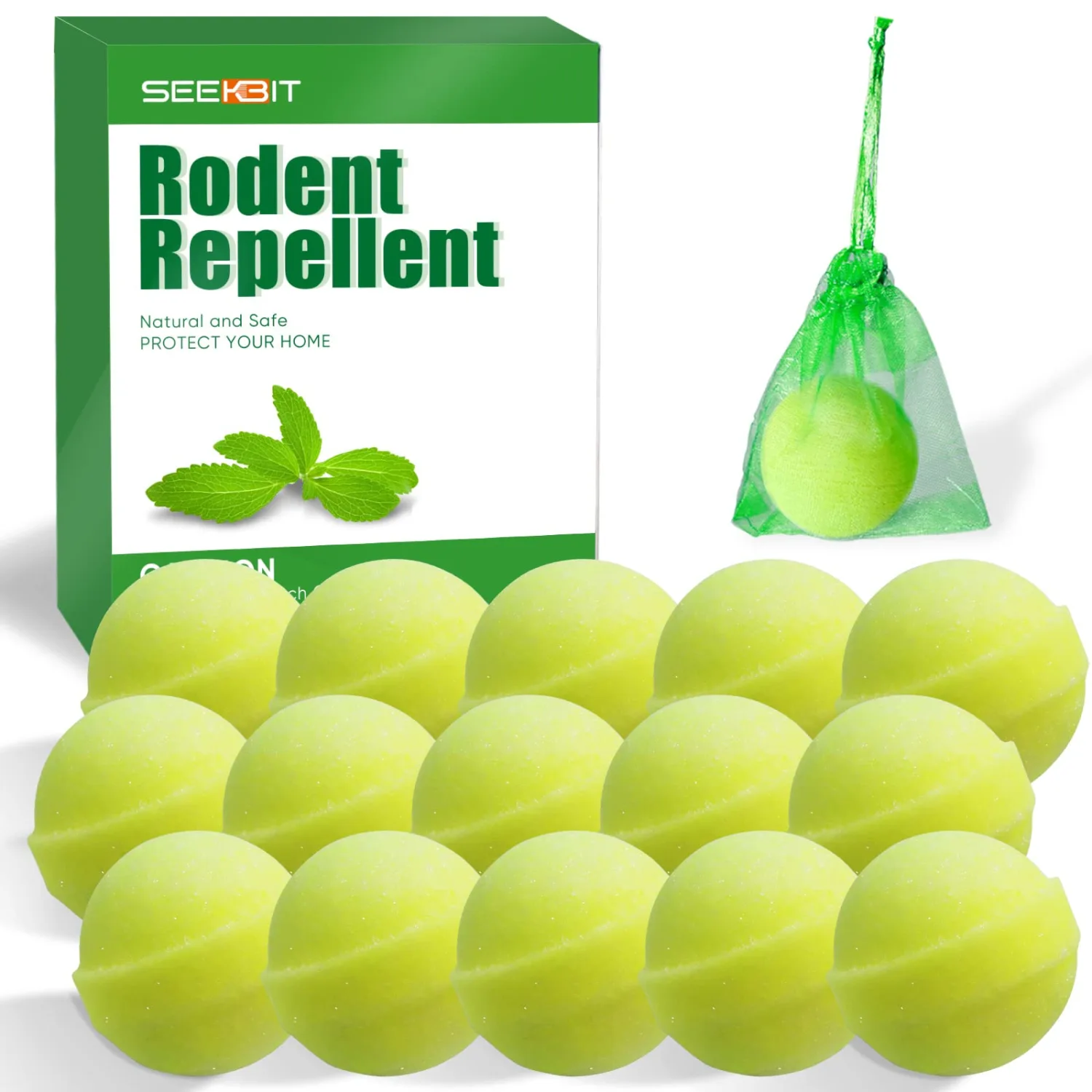 15 Pack Yellow Rodent Repellent Peppermint Oil to Repels Mice and Rats Spider and Other Rodents, Rat Repellent for Home Garages RV Closets Trucks Car Engines, Mouse Deterrent for Keep Mice Out