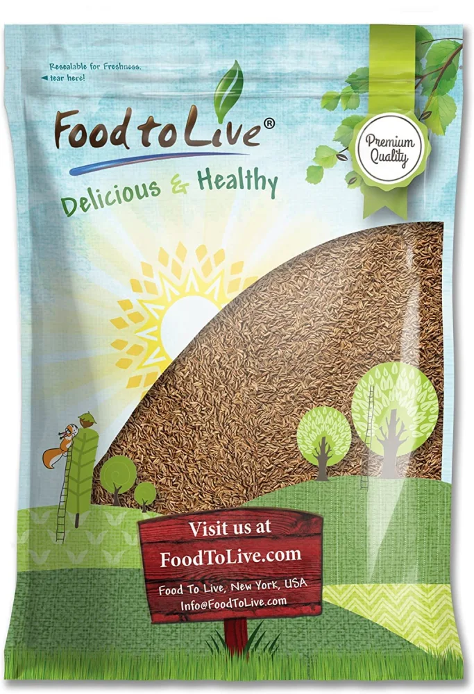 Food to Live - Caraway Seeds, 5 Pounds Whole Raw Dried Caraway Seeds, Kosher and Vegan, Bulk Savory Spice. Rich in Dietary Fiber and Minerals. Perfect for Rye Bread