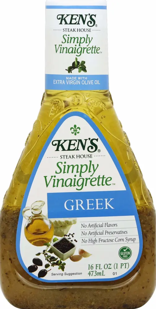 Kens Steak House, Simply Vinaigrette Greek Salad Dressing, 16oz