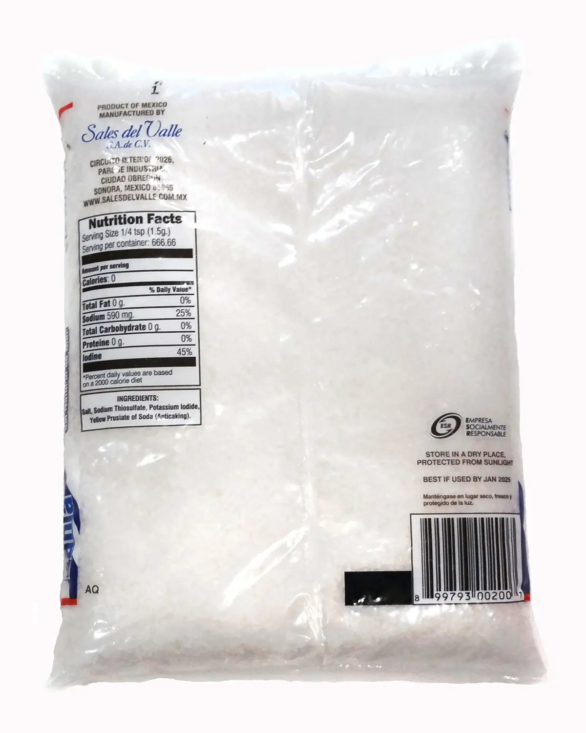 Sal Bahia Iodized Sea Salt Coarse Crystals 35.27oz