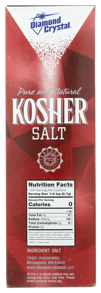 Diamond Crystal Kosher Salt, 3 lbs (Pack of 2)
