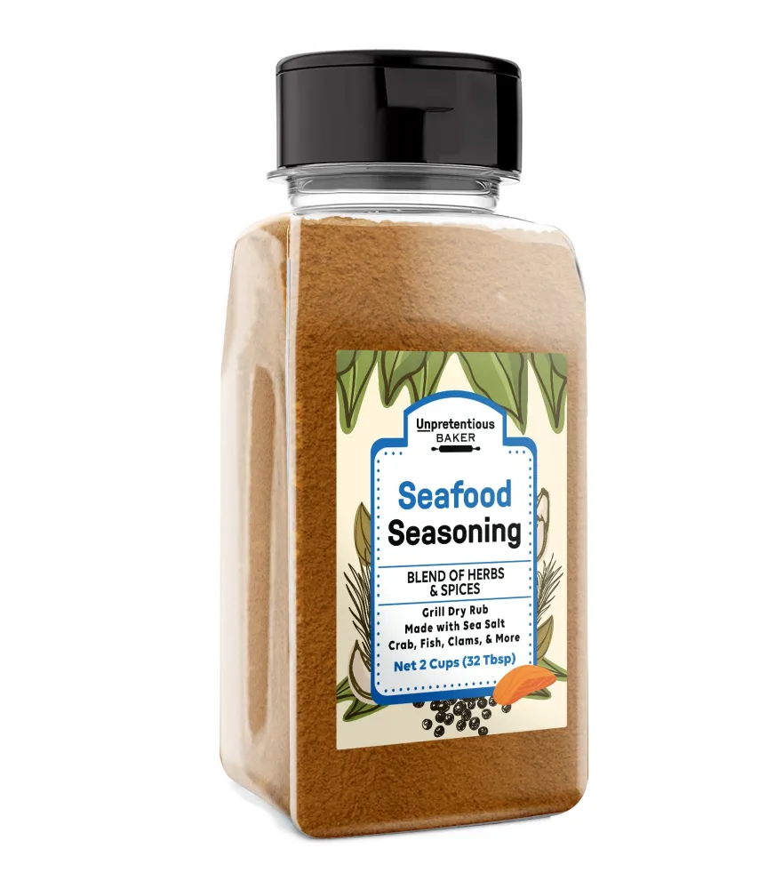 Unpretentious Seafood Seasoning, 2 Cups, Herbs & Spices Blend for Fish, Shrimp, Clams, Crab, Gumbo, & More