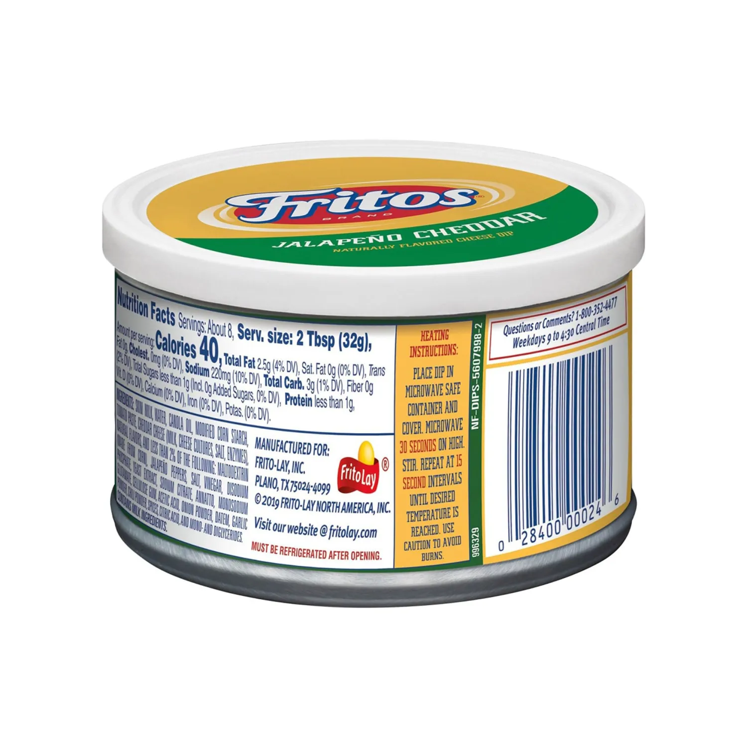 Fritos Dips Jalepeno Cheddar, 9 Oz