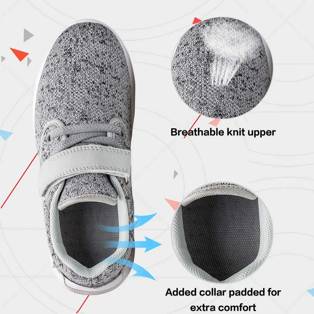 TOEDNNQI Boys Girls Sneakers Kids Lightweight Breathable Strap Athletic Running Shoes for Little Kids/Toddler