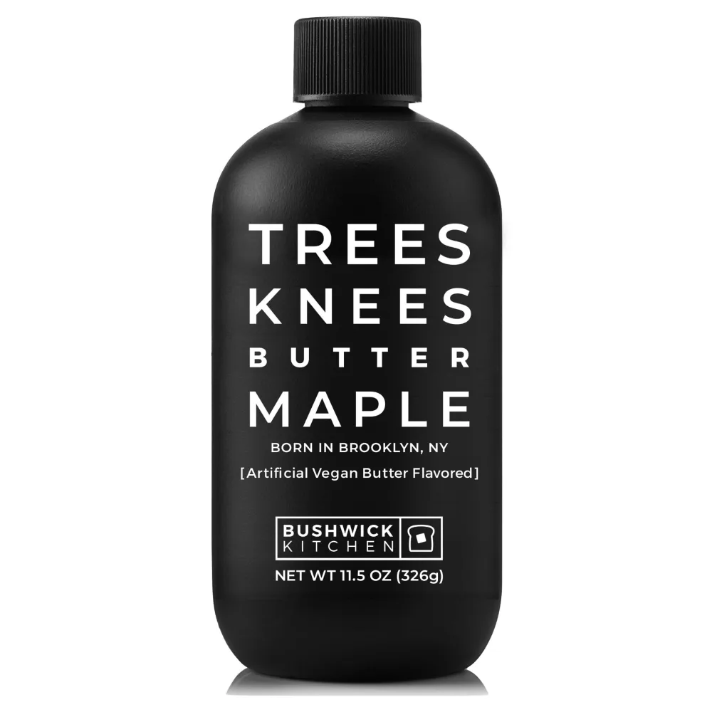 Trees Knees Butter Maple, Organic Maple Syrup with Sea Salt, Vegan, Gluten-Free, Paleo-friendly, Grade A Syrup Infused with Sweet and Savory Flavor (11.5 Ounce Bottle)