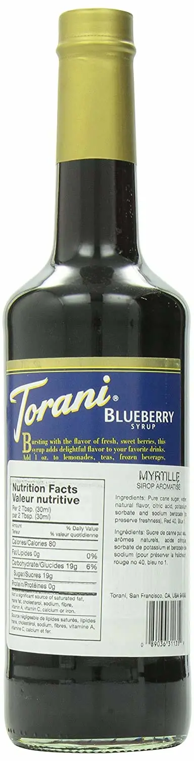 Torani Blueberry Syrup, 750 ml