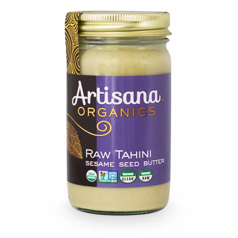 Artisana Organics Raw Tahini Sesame Seed Butter - Just One Ingredient, Unroasted, Vegan, Paleo and Keto Friendly, Non-GMO, 14oz Jar