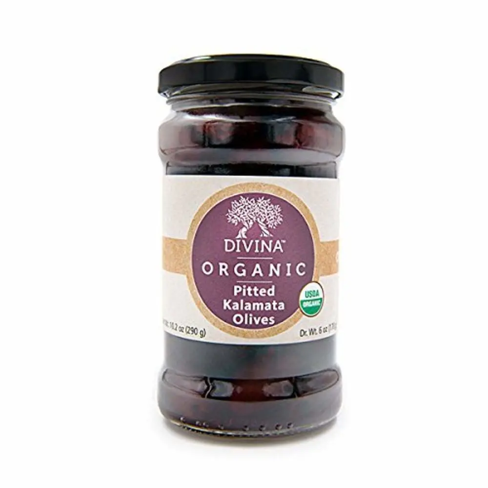 Divina, Olives Kalamata Pitted Organic, 10.2 Ounce