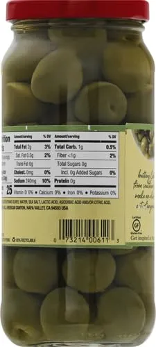 Mezzetta Whole Castelvetrano Italian Green Olives, 10 oz