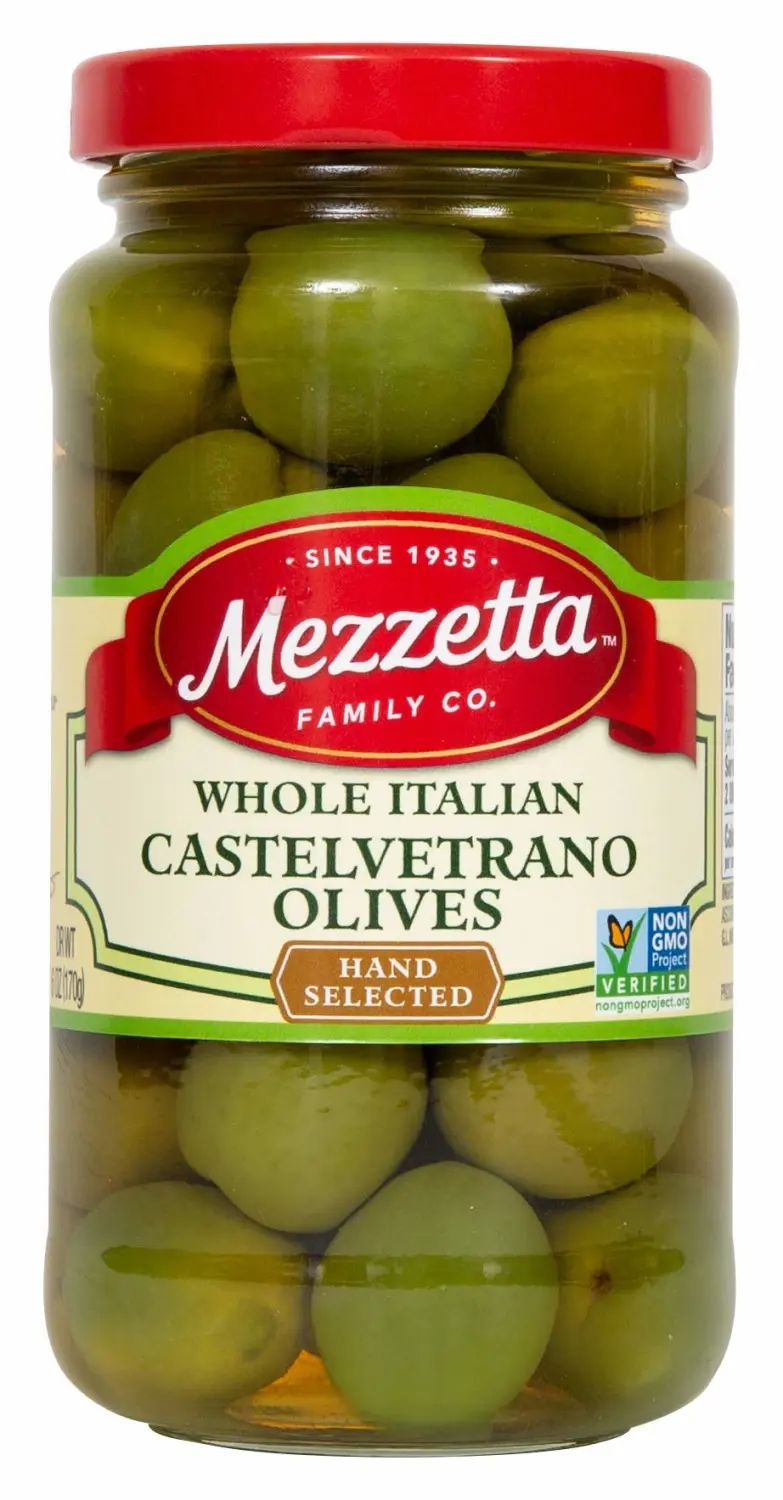 Mezzetta Whole Castelvetrano Italian Green Olives, 10 oz