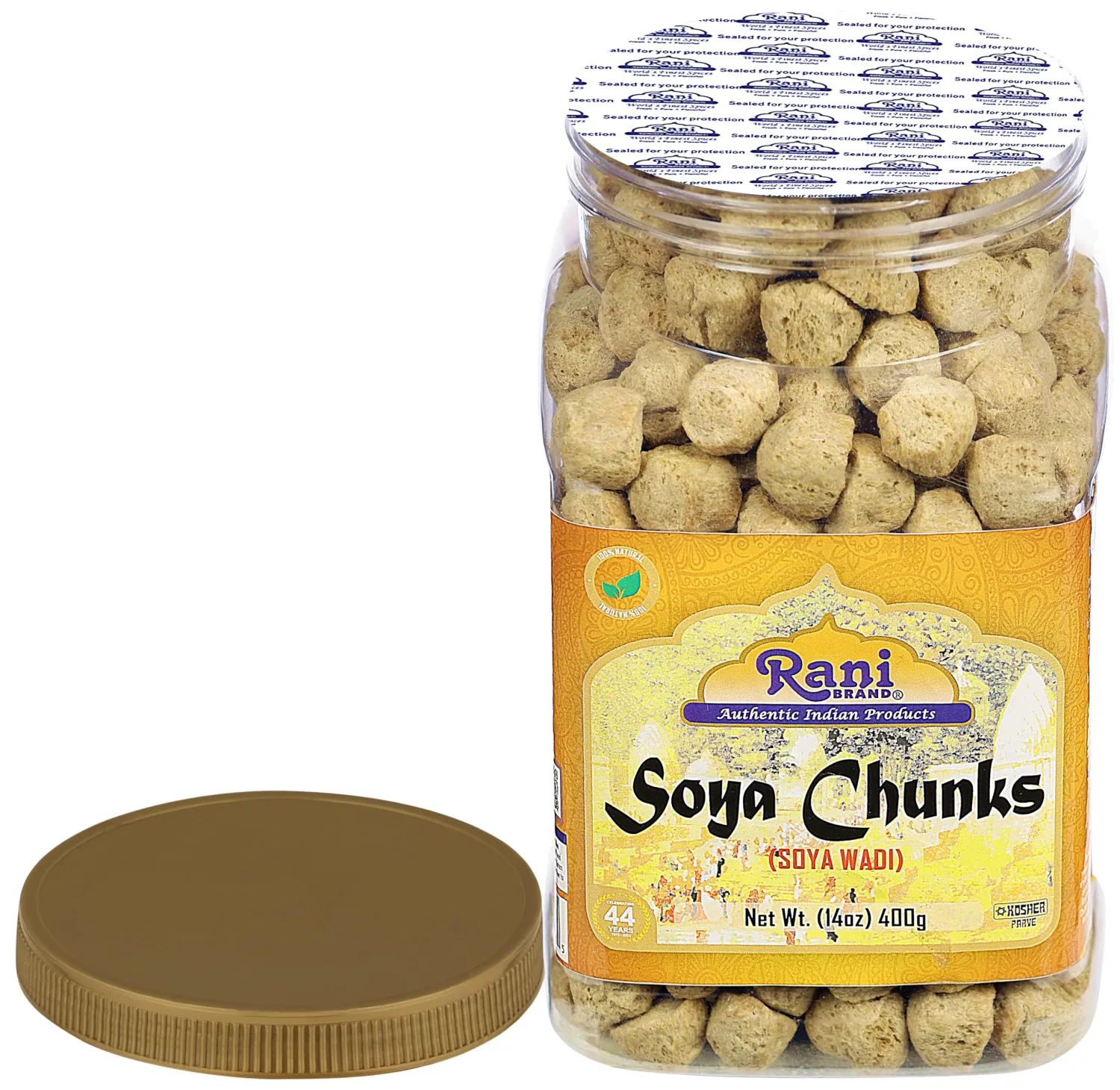 Rani Soya Chunks Nuggets (High Protien) Vadi 14oz (400g) ~ All Natural, Salt-Free | Vegan | No Colors | Gluten Friendly | NON-GMO | Kosher | Indian Origin | Meat Alternate Substitute