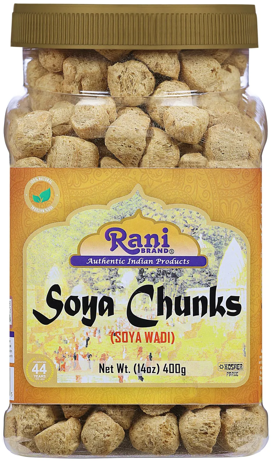 Rani Soya Chunks Nuggets (High Protien) Vadi 14oz (400g) ~ All Natural, Salt-Free | Vegan | No Colors | Gluten Friendly | NON-GMO | Kosher | Indian Origin | Meat Alternate Substitute