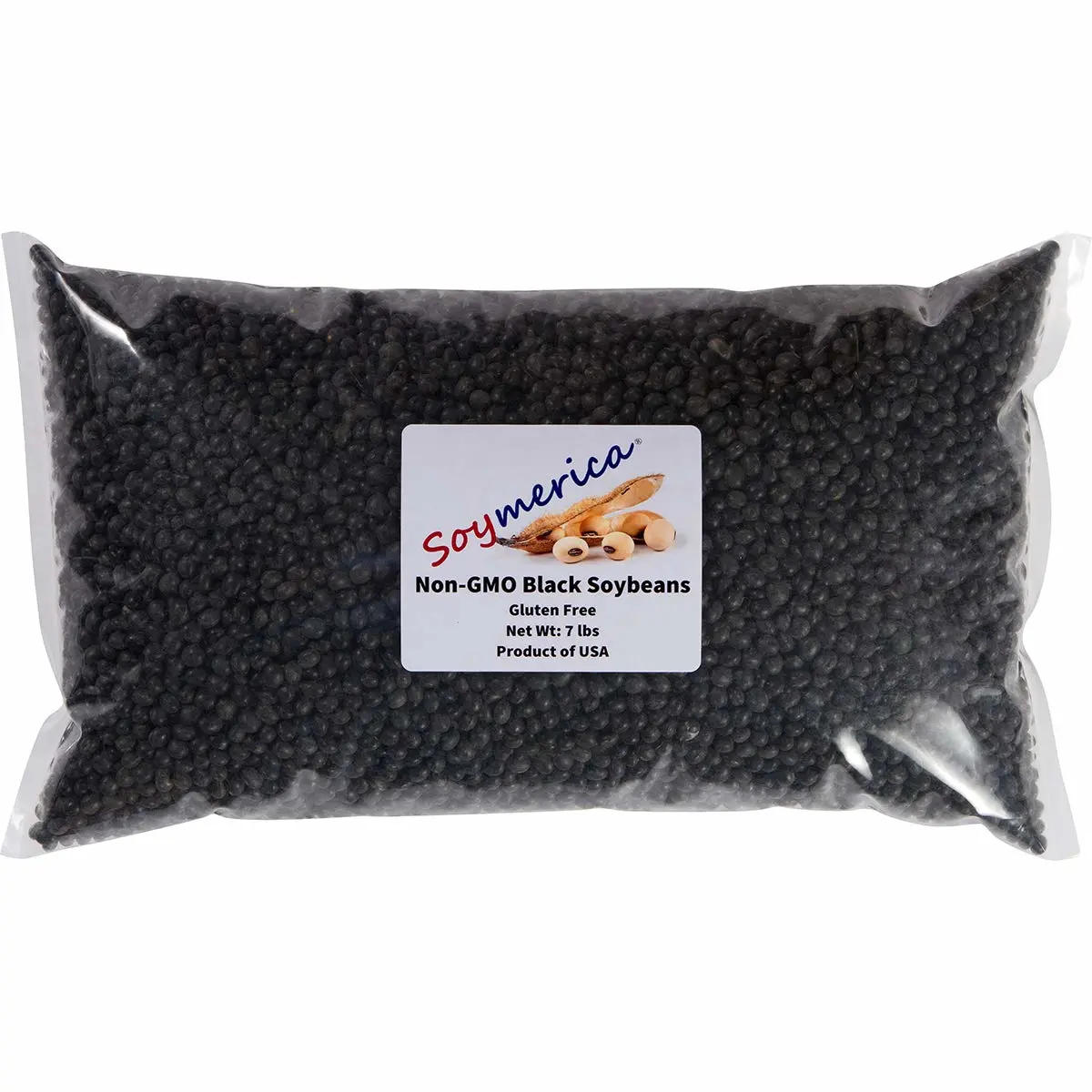 Soymerica Non-GMO Black Soybeans - 7 Lbs. Identity Preserved (IP). Keto Friendly Low Carb. Great for Soy Milk and Tofu. 100% Product of USA