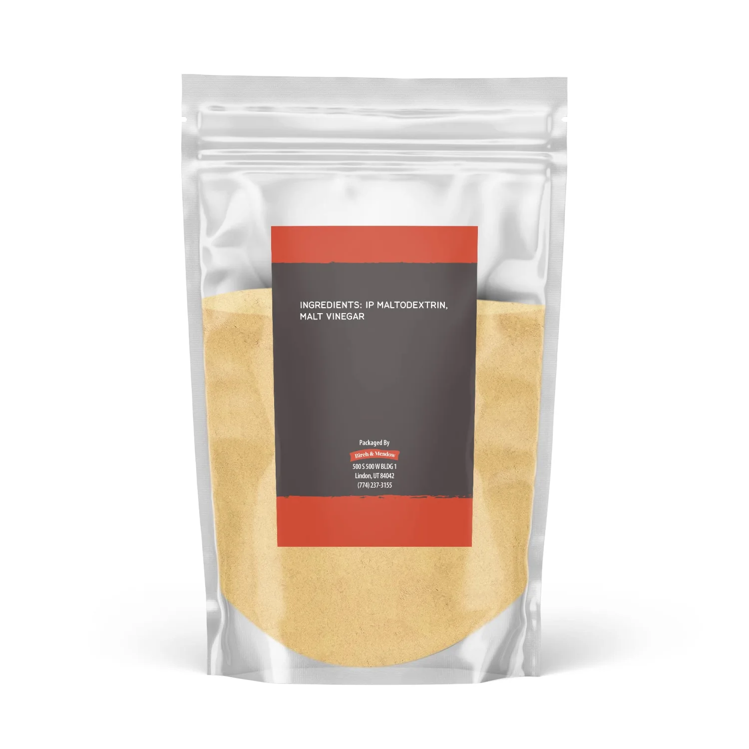 BIRCH & MEADOW Malt Vinegar Powder, Tangy & Sweet Flavor & Aroma, Easy to Dissolve