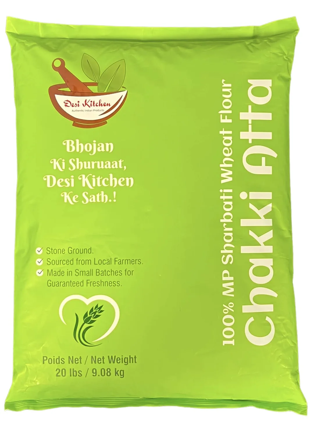 Desi Kitchen MP Sharbati Wheat Flour (Chakki Atta) 20lbs