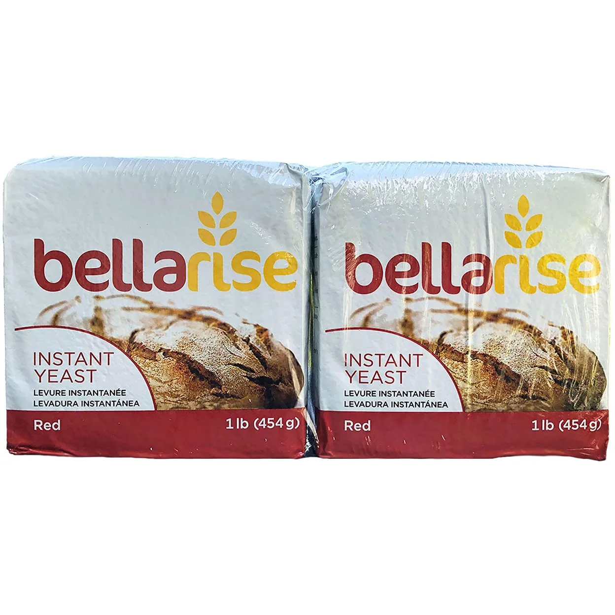 Instant Dry Yeast - 1lb Superior Bread Yeast for Artisan Bread, Bagels, Pizza Crusts, Pretzels, Sweet Dough (2 Pack Red)