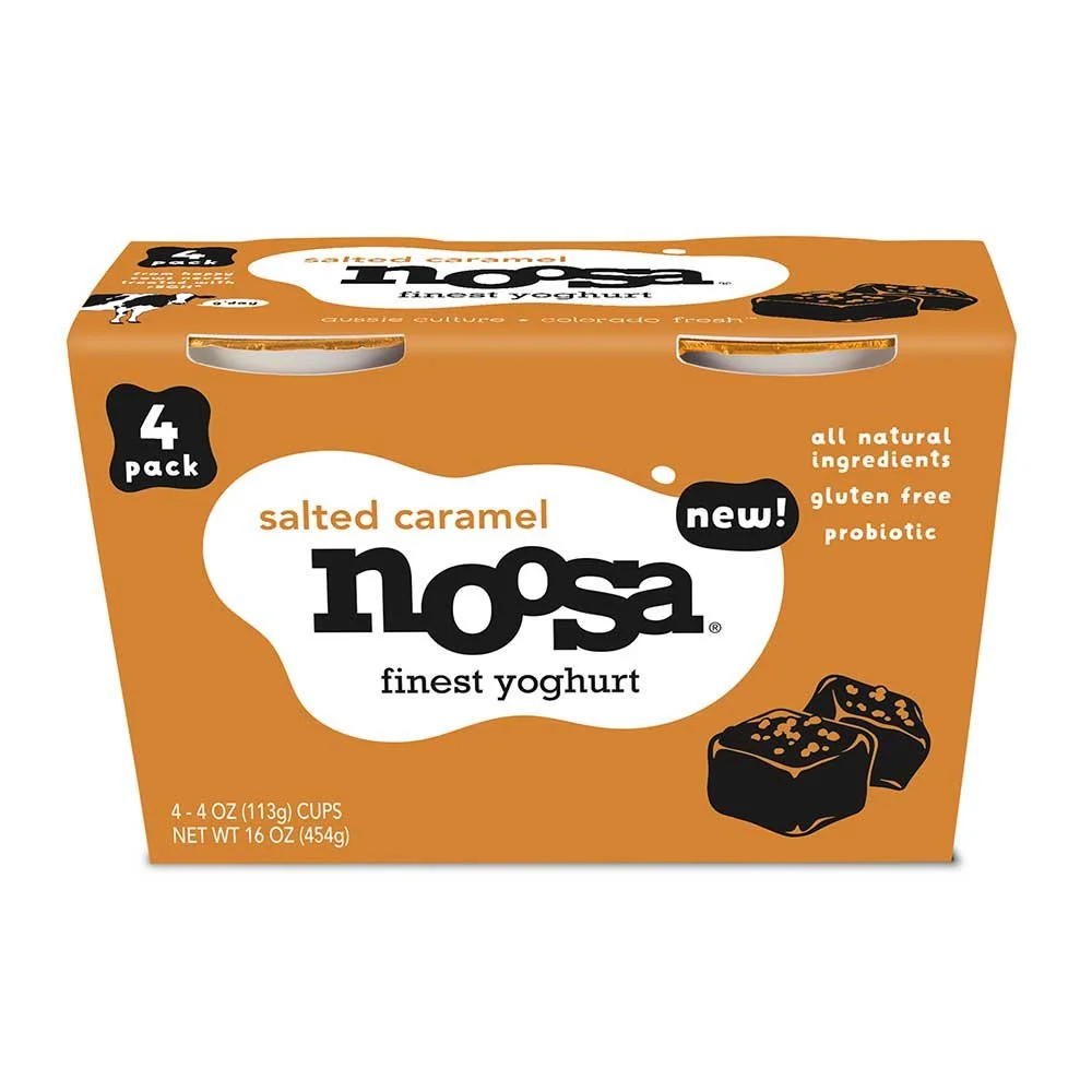 Noosa 4 Ounce Salted Caramel Yoghurt, 4 count per pack -- 6 per case.